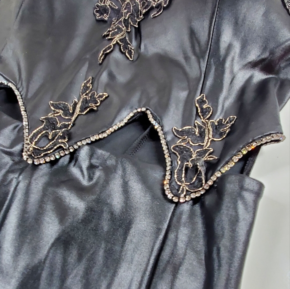 Kikiriki Black Shiny Rhinestone One Piece Dress - Picture 9 of 11